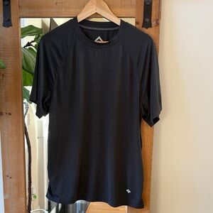 BURLEBO Black Micro Stripe Performance Short Sleeve Men's Tee Size M